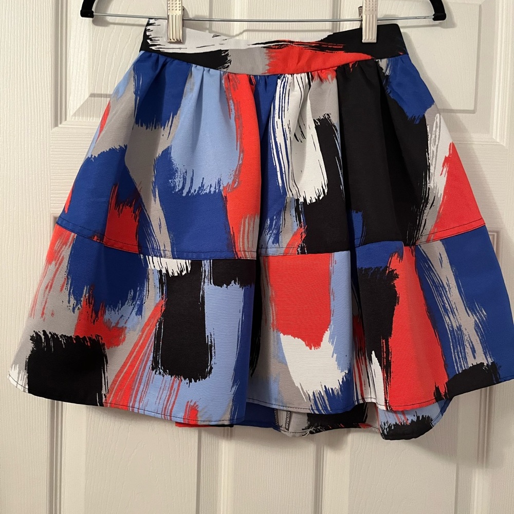 Multi colored peplum skirt